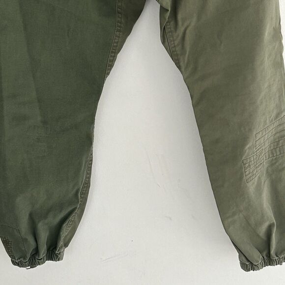 Free City Pants Size XS Olive Green Jogger Patchwork Zipper Cotton - Picture 12 of 13